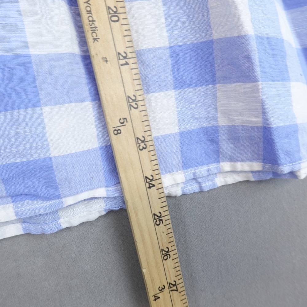 J Crew Crewcuts Girls Smocked Sundress Light Blue White Check Size 8 - Picture 4 of 5